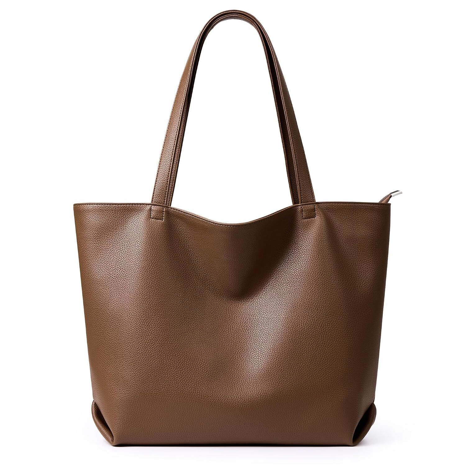 Wllwoo Soft Vegan Leather Tote Bag For Women Large Casual Hobo Handbags Zipper